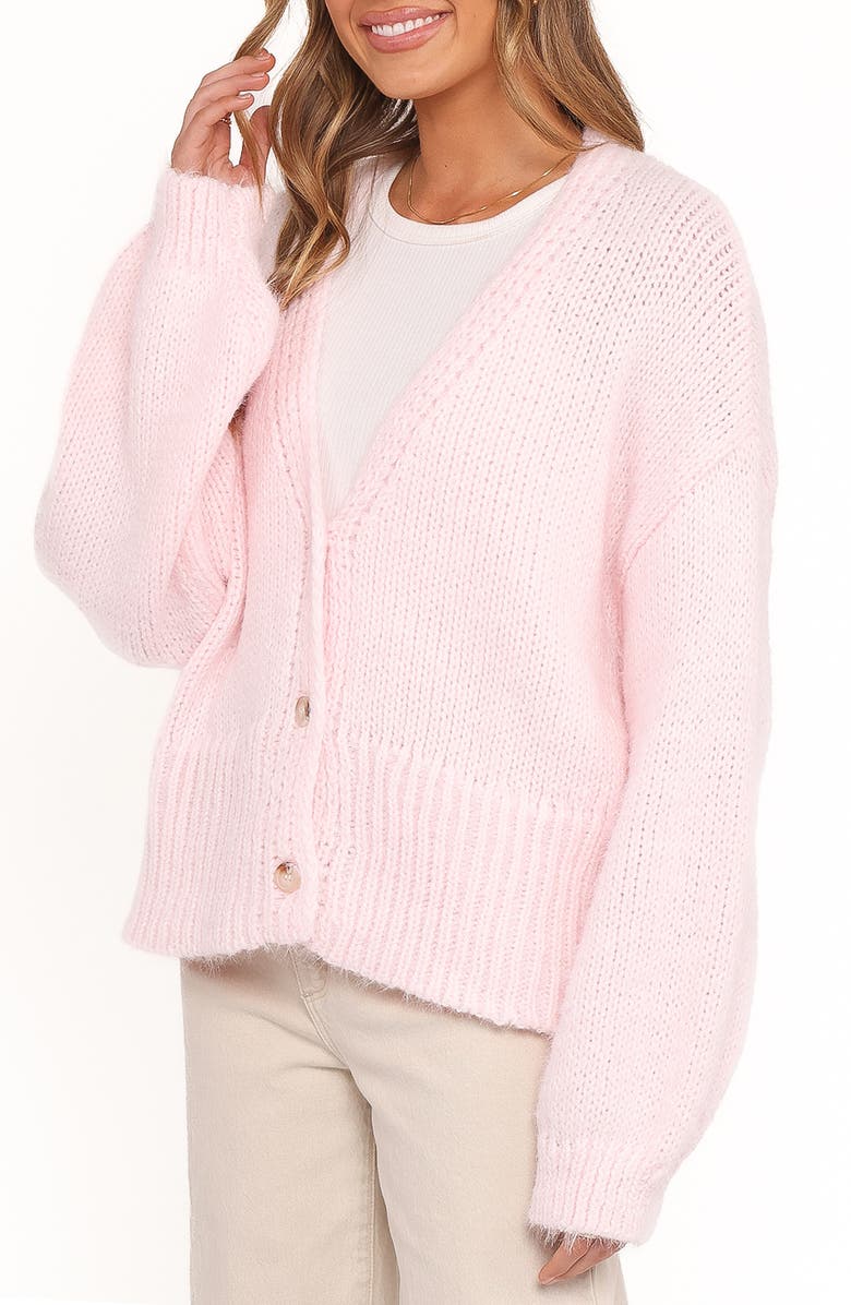 Petal & Pup Selina Balloon Sleeve Cardigan, Alternate, color, Pale Pink