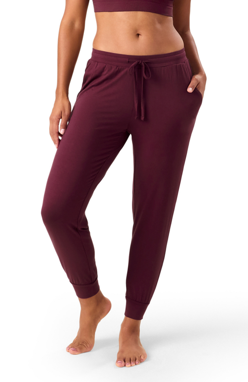 Kindred Bravely Everyday Maternity & Postpartum Lounge Joggers In Burgundy