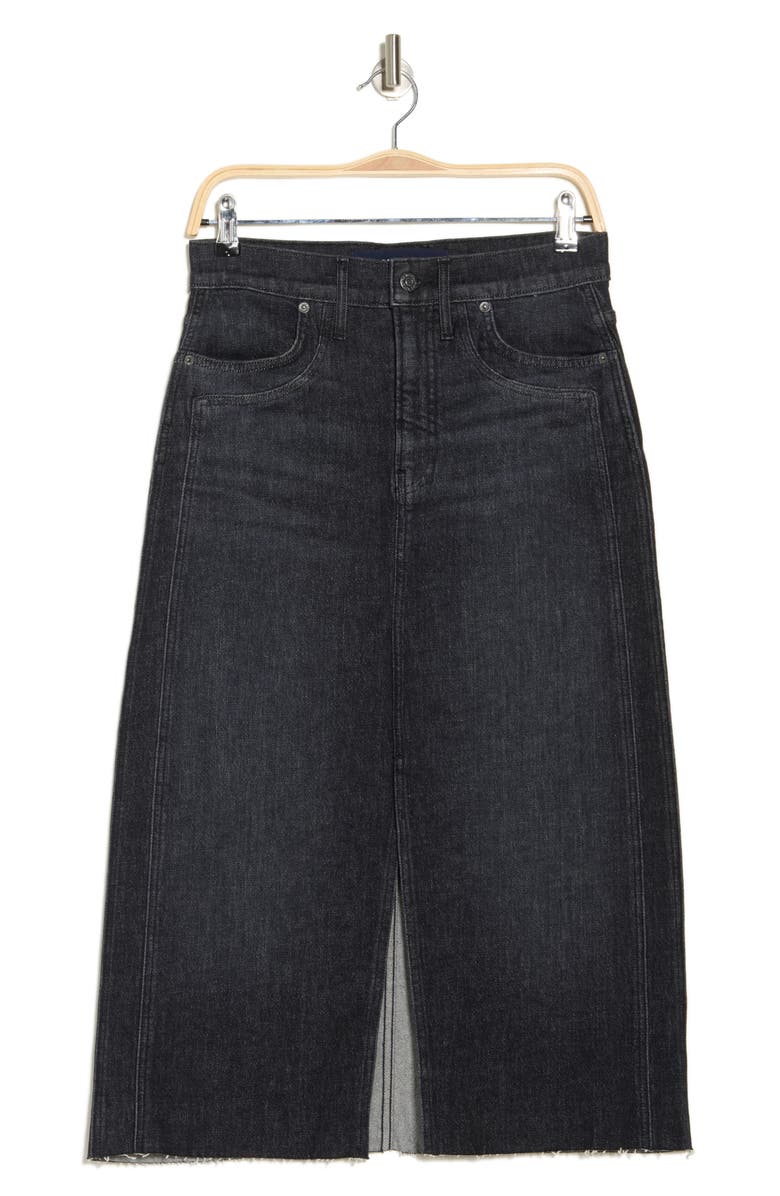 Veronica Beard Victoria Midi Denim Skirt, Alternate, color, 