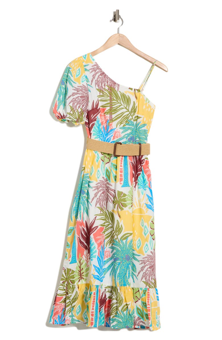 Tori Richard Pieces of Paradise Rhiannon Puff Sleeve Cotton Maxi Dress, Alternate, color, Multi Color