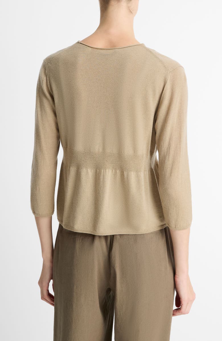 Vince One Button Wool Blend Cardigan, Alternate, color, 