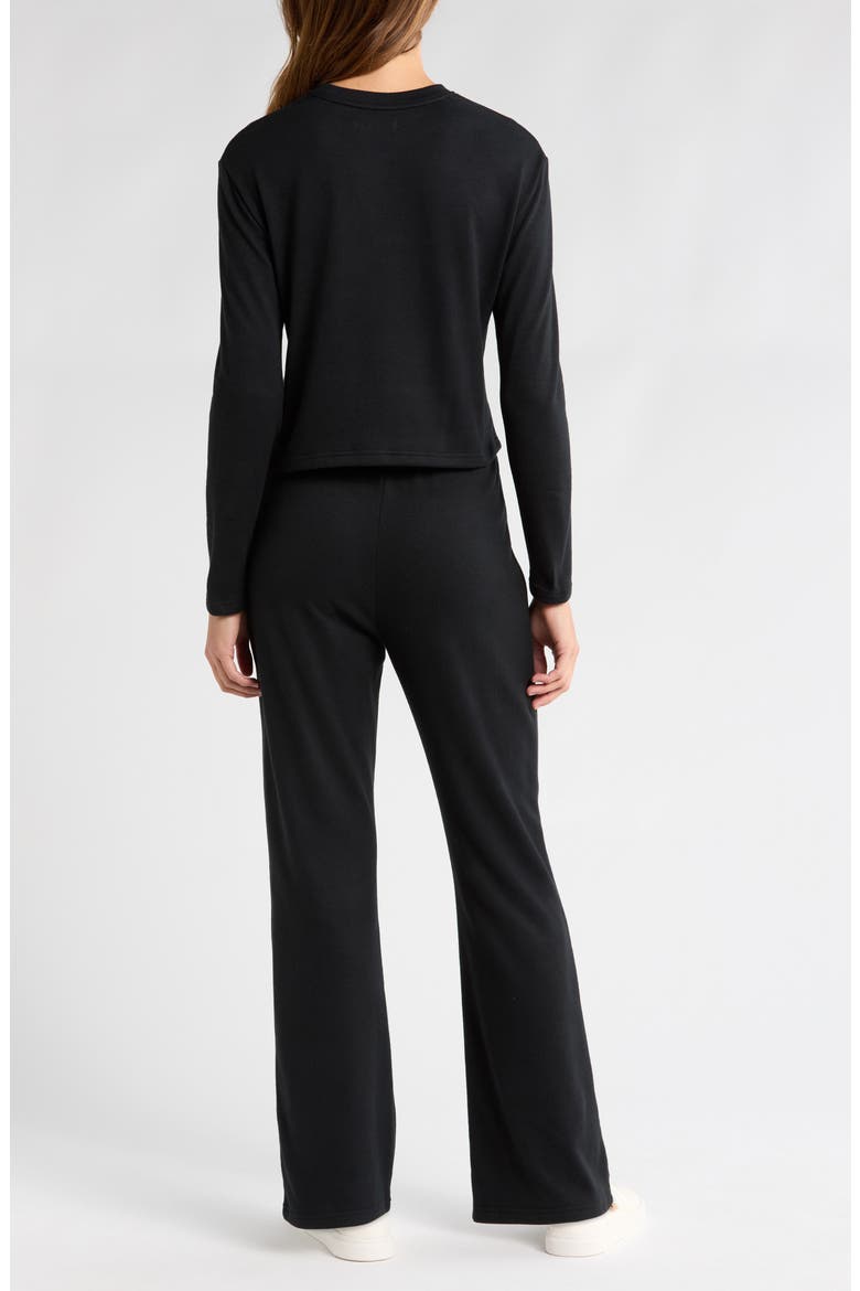 May Heathered Pajamas, Alternate, color, BLACK
