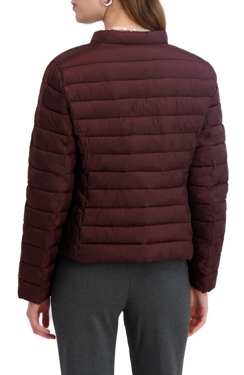 Tahari Bee Puffer Jacket In Red