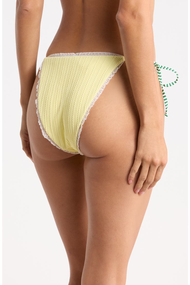 Valentina Side Tie Bikini Bottoms, Alternate, color, TENDER YELLOW