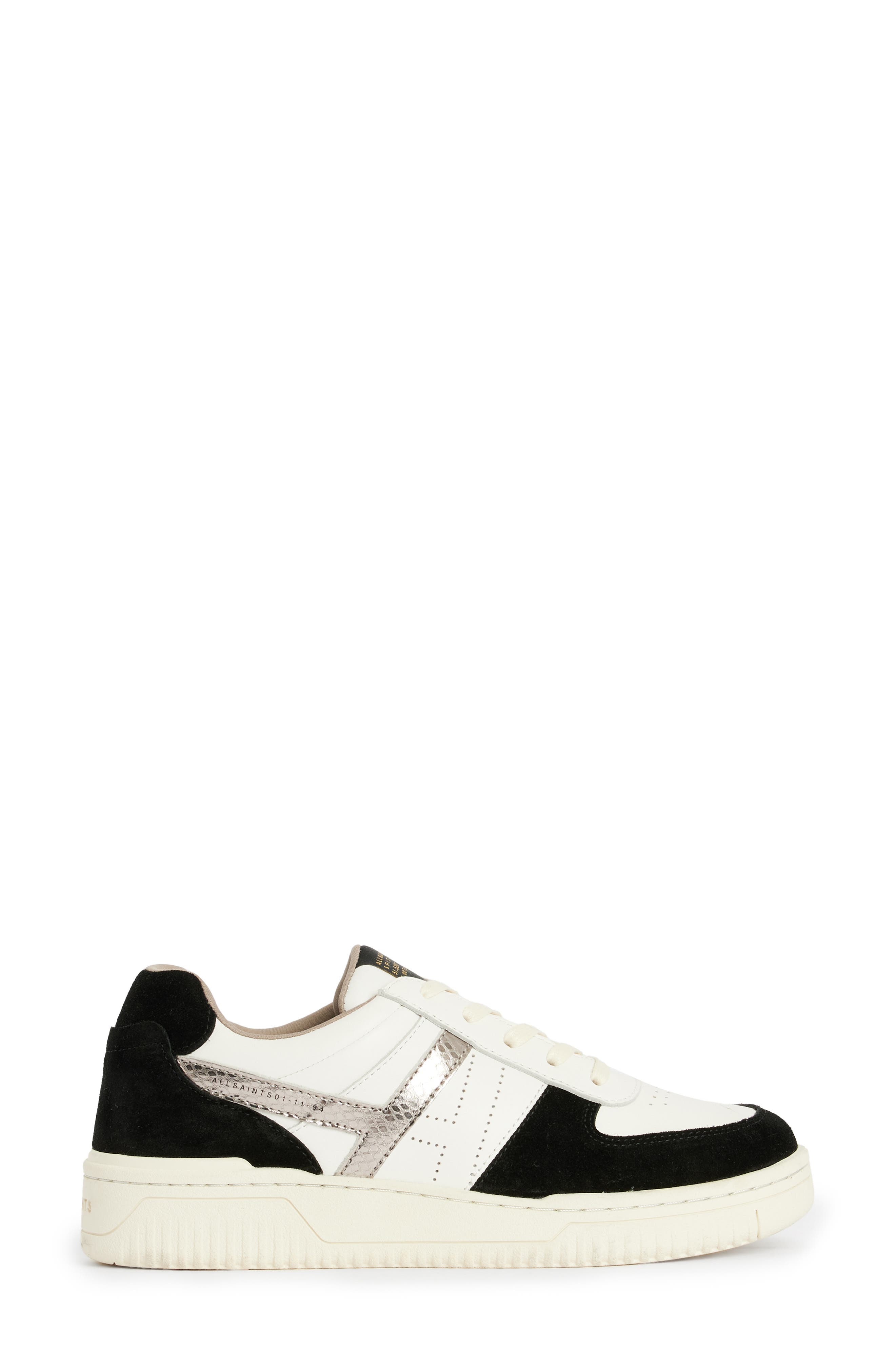 Vix Low Top Sneaker, Alternate, color, WHITE/ BLACK/ GUNMETAL