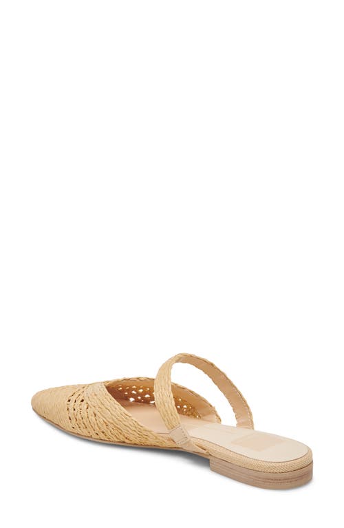 Dolce Vita Kaline Raffia Pointed Toe Mule In Light Natural Raffia