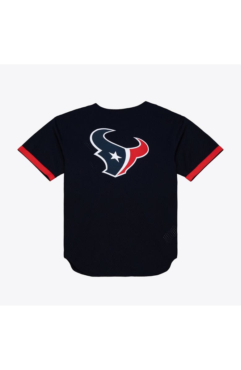 Mitchell & Ness Men's Mitchell & Ness Navy Houston Texans Head Coach Mesh Full-Button Fashion Jersey, Alternate, color, Navy