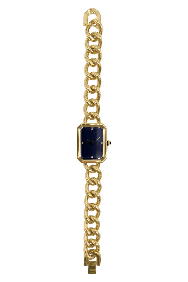 Chain Bracelet Watch, 19mm x 25.4mm, Alternate, color, GOLD