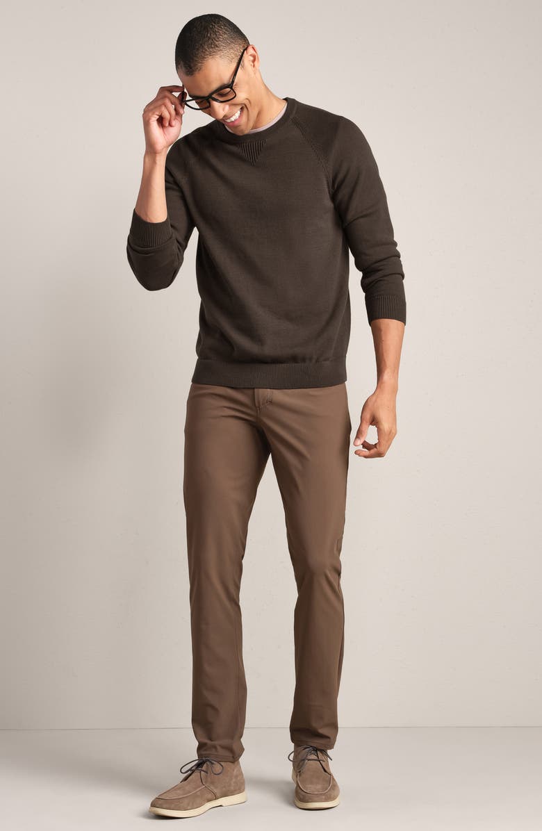 Rhone Commuter Crewneck Sweater, Alternate, color, Cafe Noir