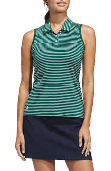 adidas Striped Performance Sleeveless Polo