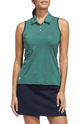 adidas Striped Performance Sleeveless Polo