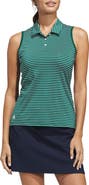 adidas Striped Performance Sleeveless Polo