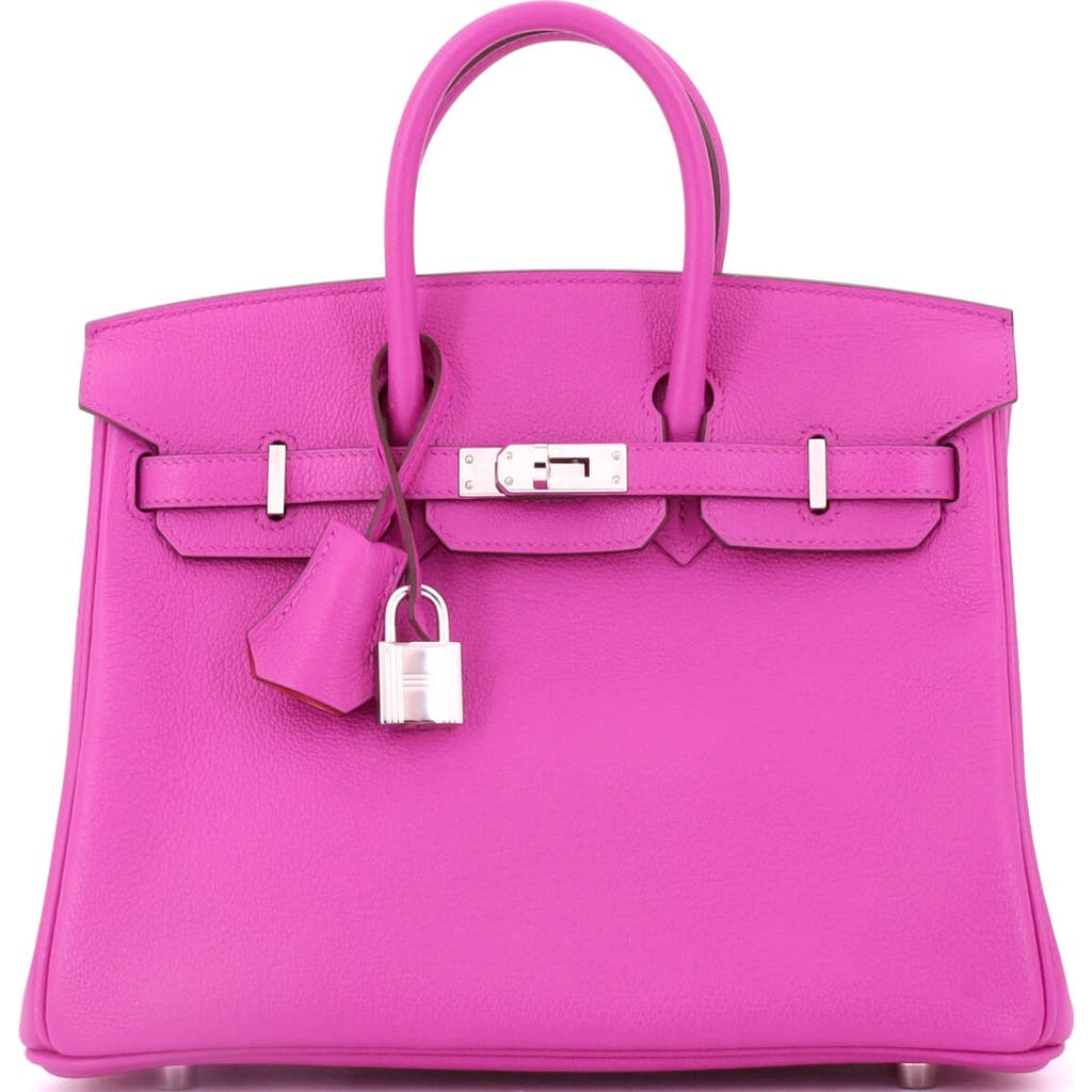 Pre-owned Hermes Hermes Birkin Handbag Verso Novillo With Palladium Hardware 25 In Pink
