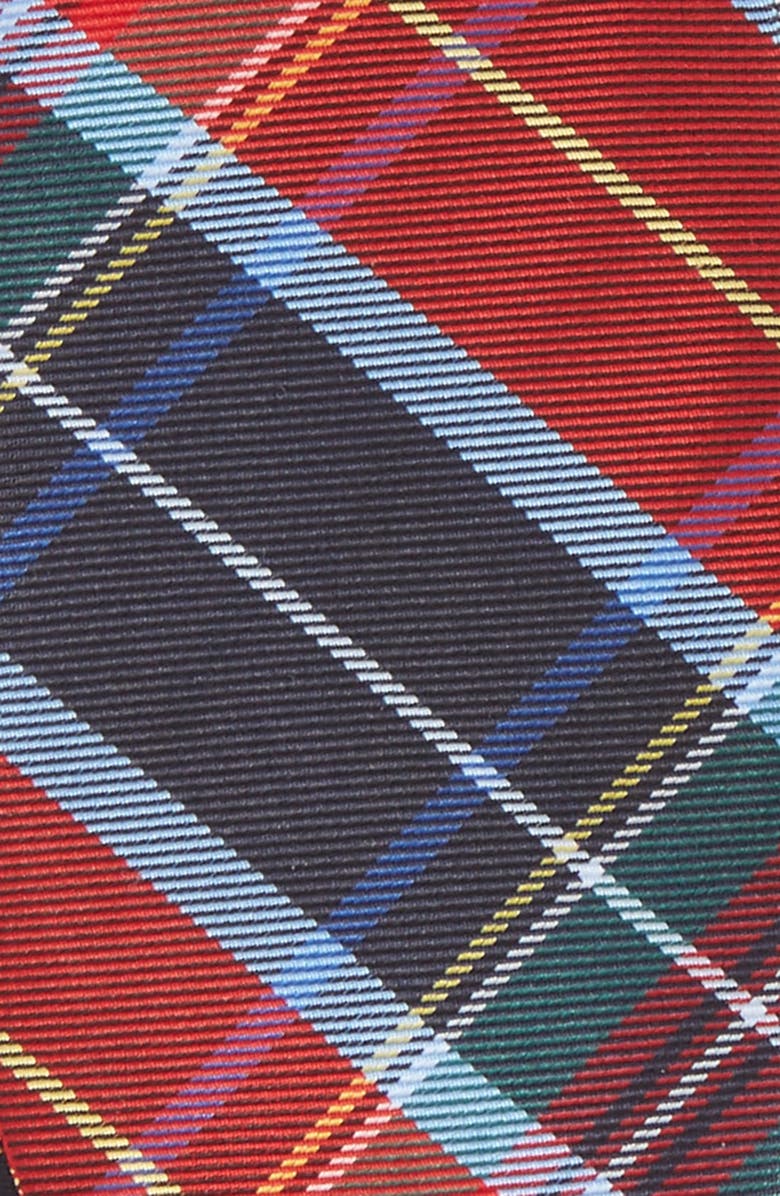 David Donahue Plaid Silk Bow Tie, Alternate, color, 