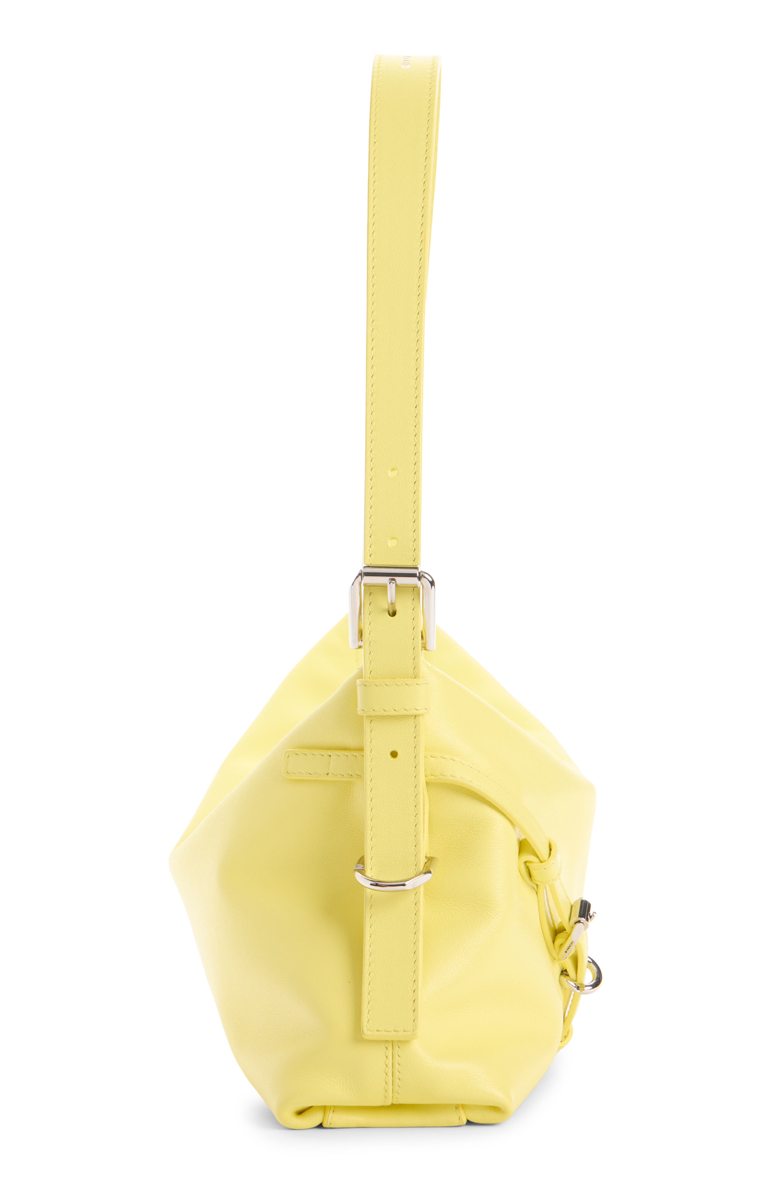 Givenchy Nano Voyou Leather Shoulder Bag, Alternate, color, 725-Acid Yellow