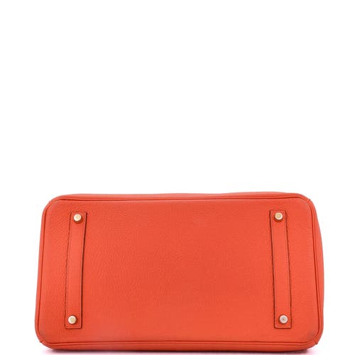 Pre-owned Hermes Hermes Birkin Handbag Orange Togo With Gold Hardware 35 In Orange