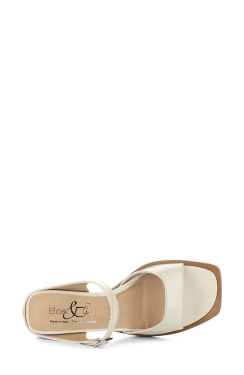 Bos. & Co. Braylen Slide Sandal In Cream