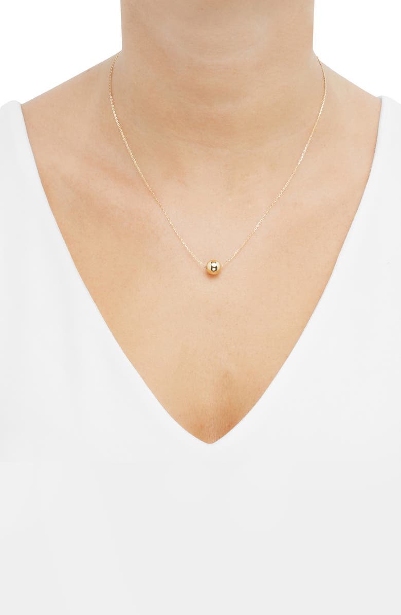 Frankie & Zoe Ball Pendant Necklace & Stud Earrings Set, Alternate, color, Yellow Gold