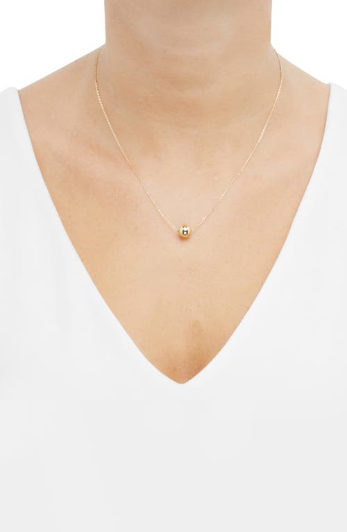 Frankie & Zoe Ball Pendant Necklace & Stud Earrings Set In Gold
