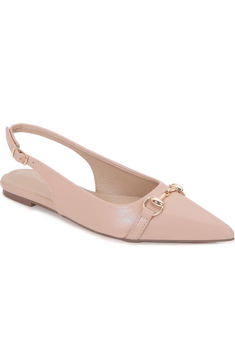 BERNESS Bit Slingback Flat, Main, color, Beige