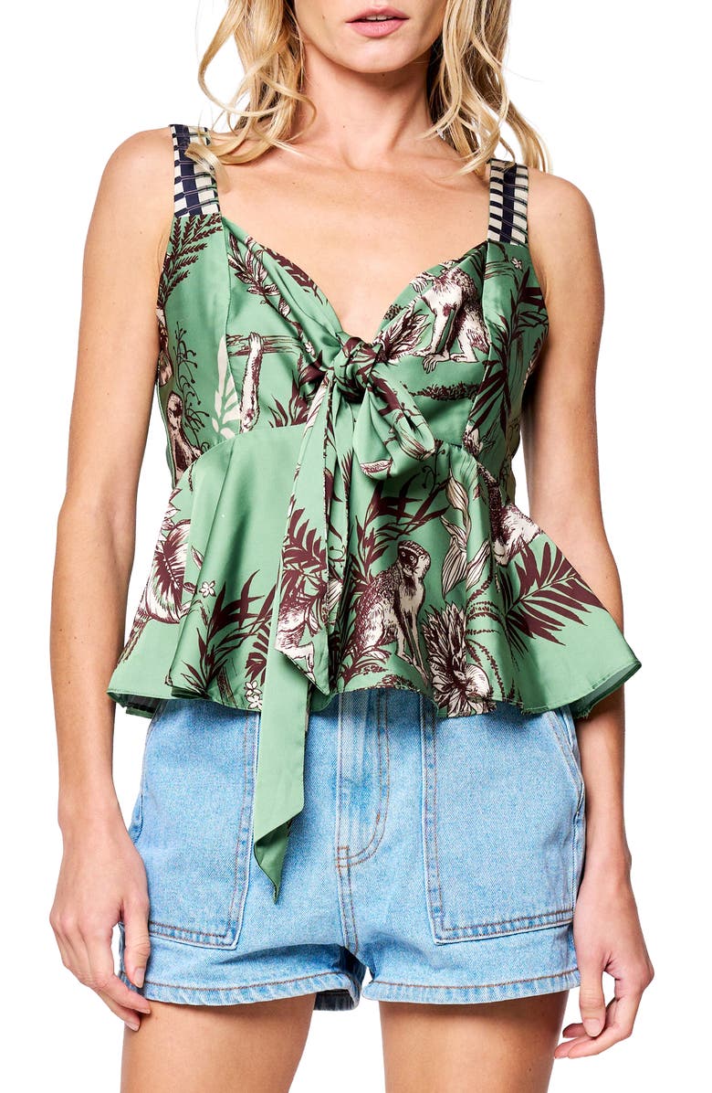 CIEBON Adela Babydoll Top, Main, color, Green