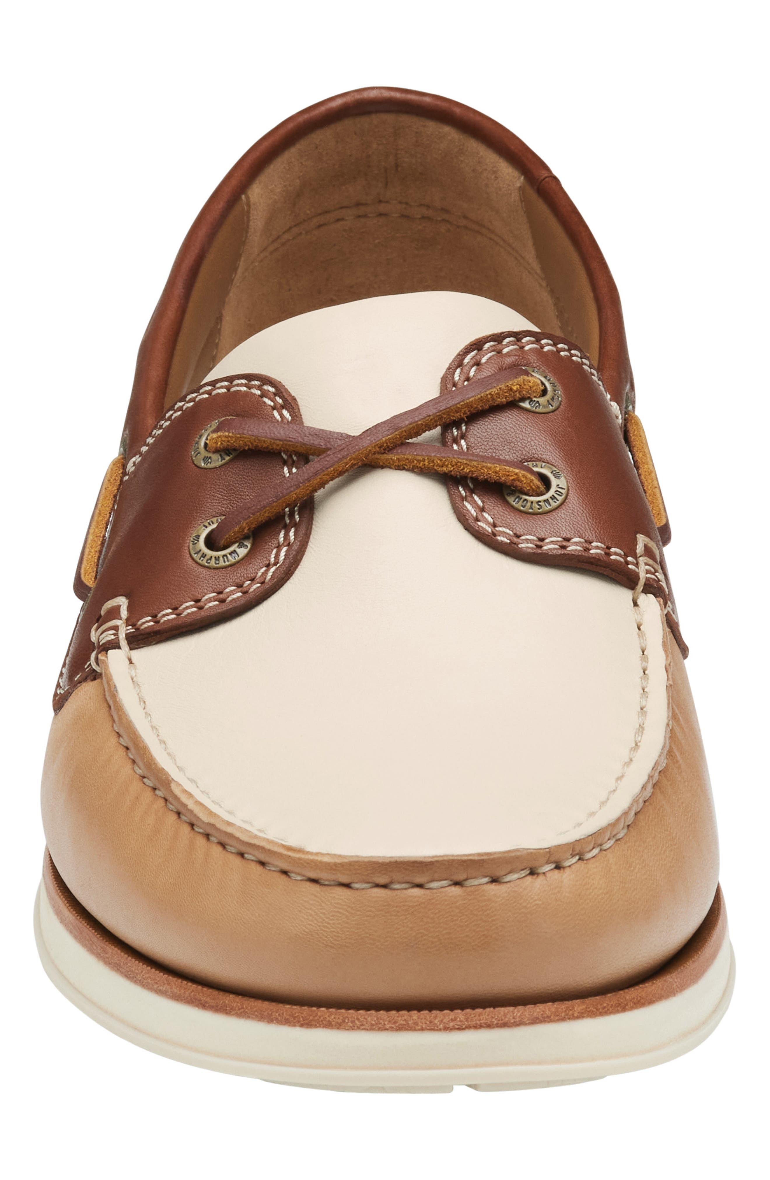 Johnston & Murphy Monaco Boat Shoe, Alternate, color, Tan Multi Sheepskin