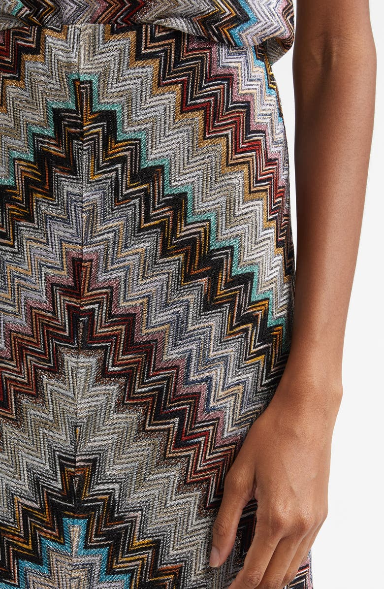 Missoni Shimmer Zigzag Maxi Sweater Skirt, Alternate, color,