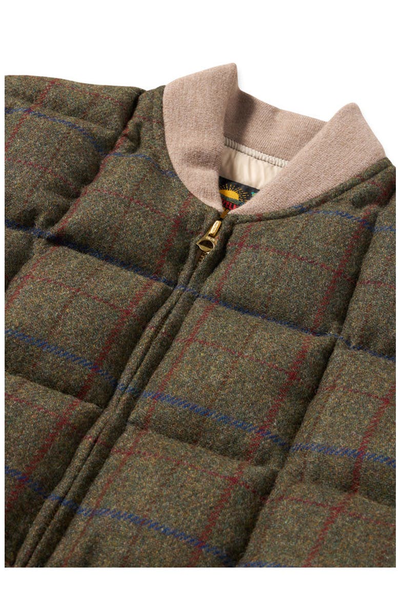 Wool Check Vest, Alternate, color, ARMY GREEN