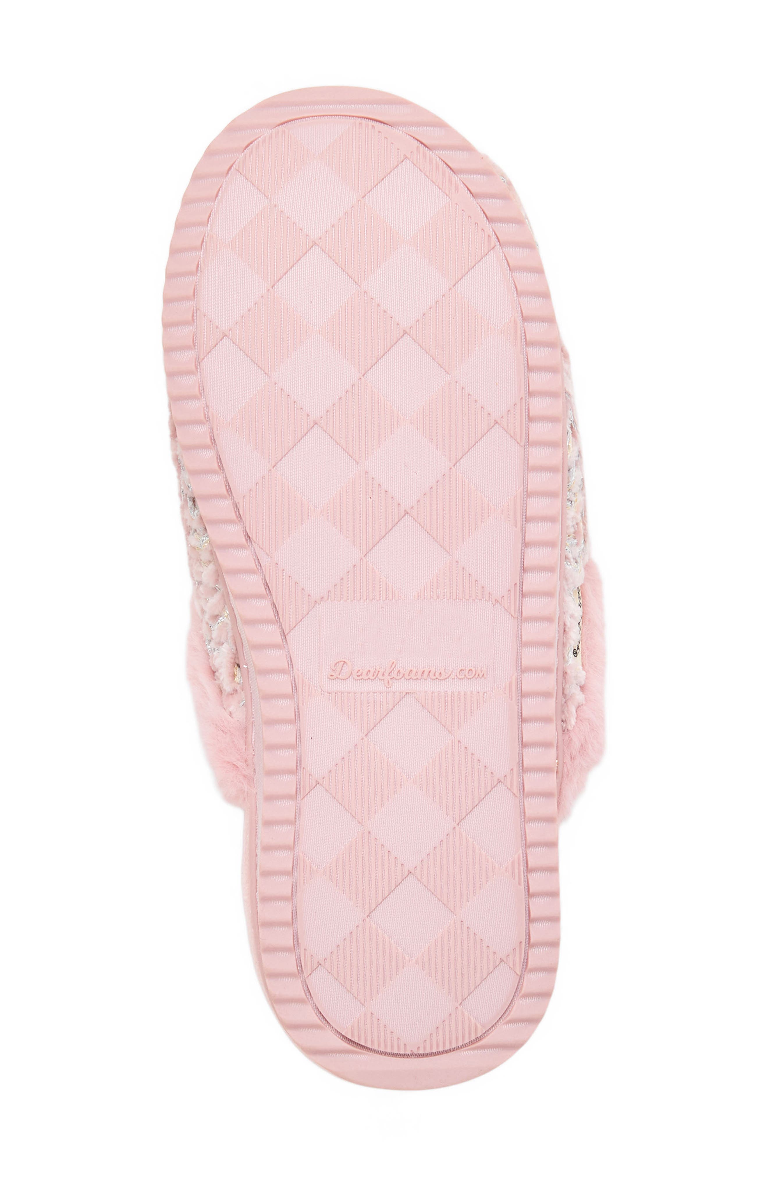 Paris Chenille Scuff Slipper, Alternate, color, PALE MAUVE