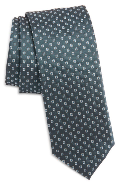 Micropattern Silk Blend Tie
