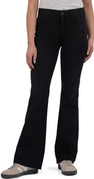 KUT from the Kloth Stella High Waist Raw Hem Flare Jeans