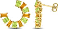 DELMAR Peridot & Citrine Hoop Earrings