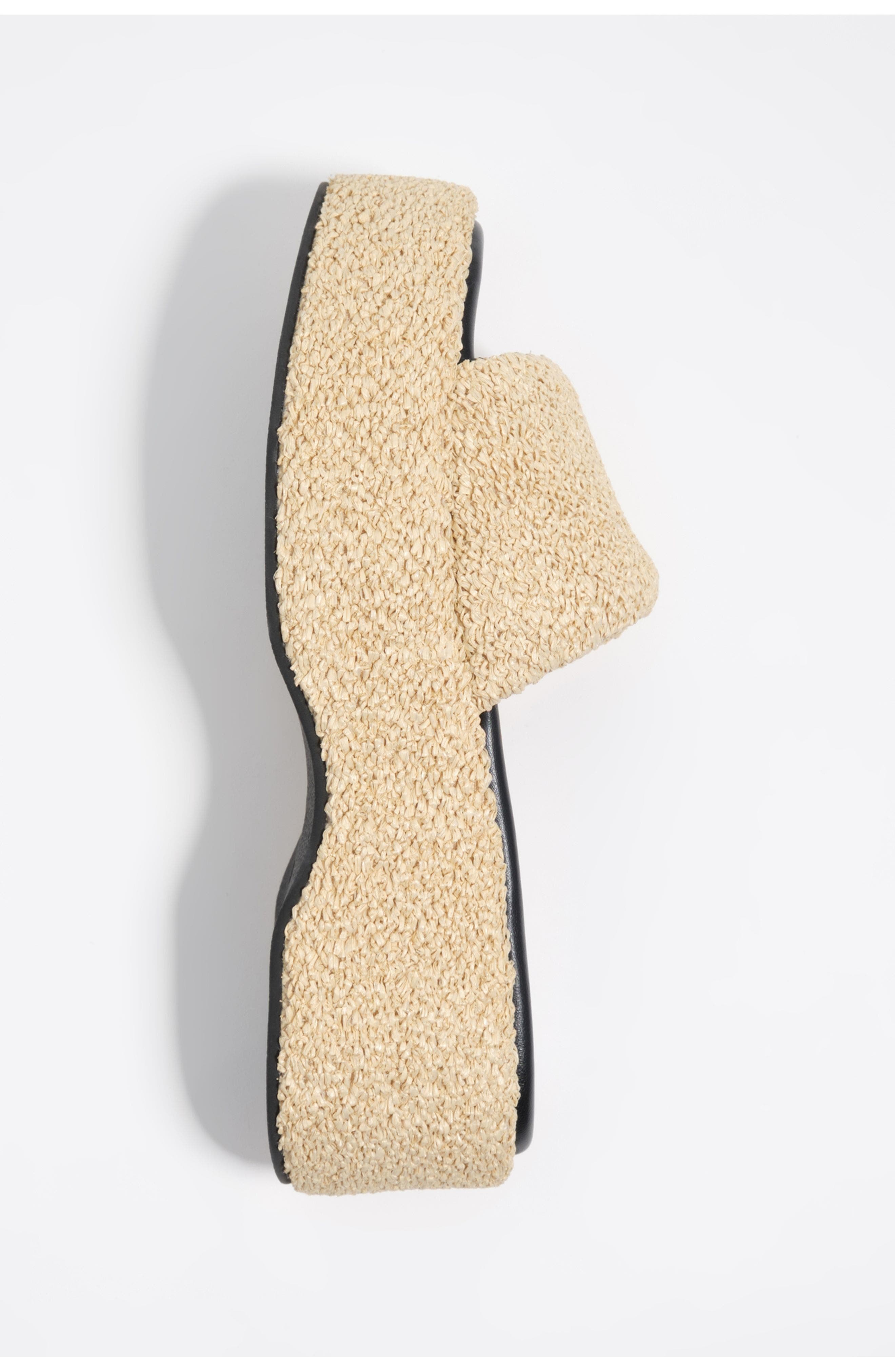 Textile High Sole Sandal, Alternate, color, NATURAL