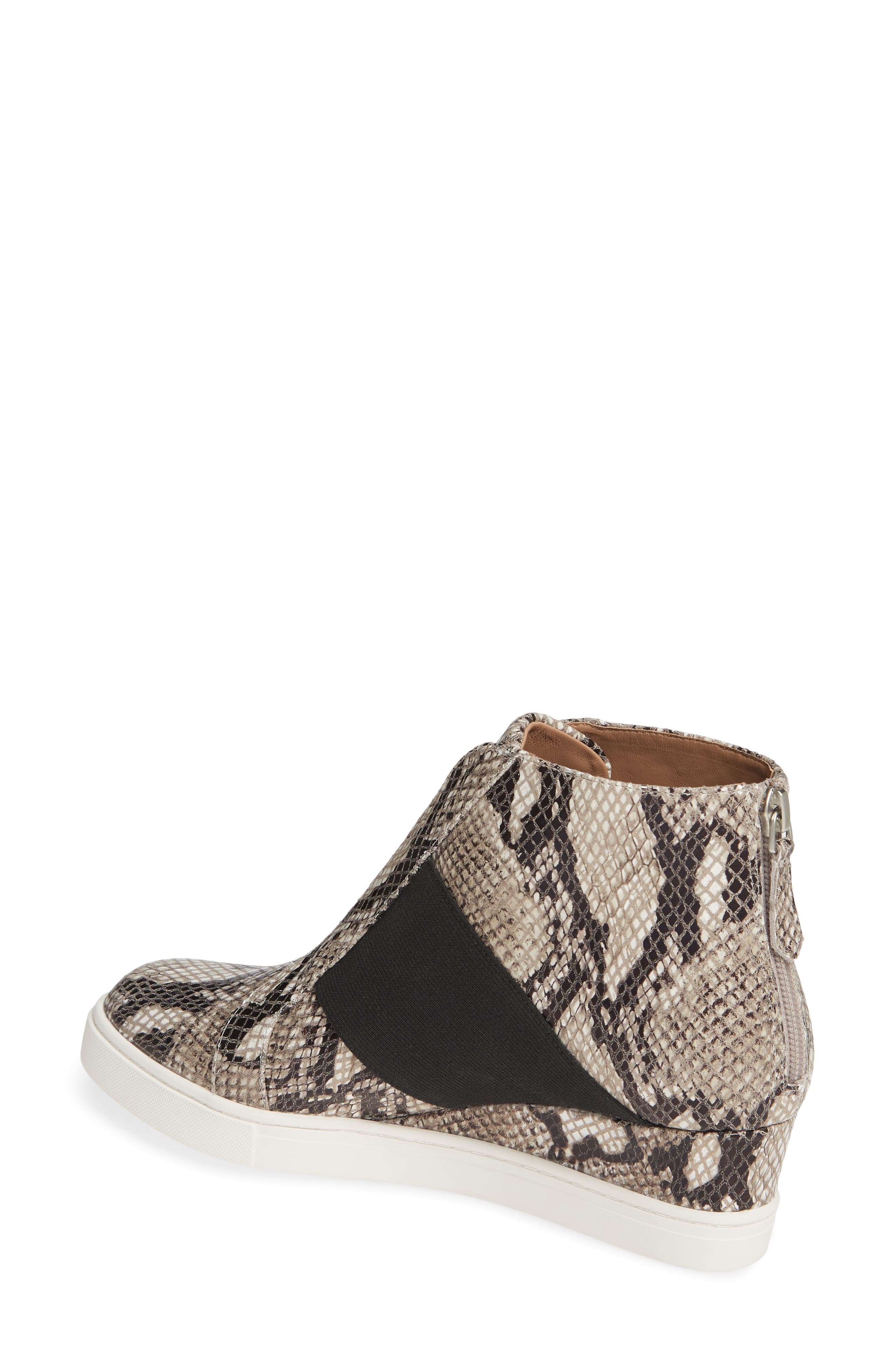 Amber Wedge Sneaker, Alternate, color, PYTHON PRINT LEATHER