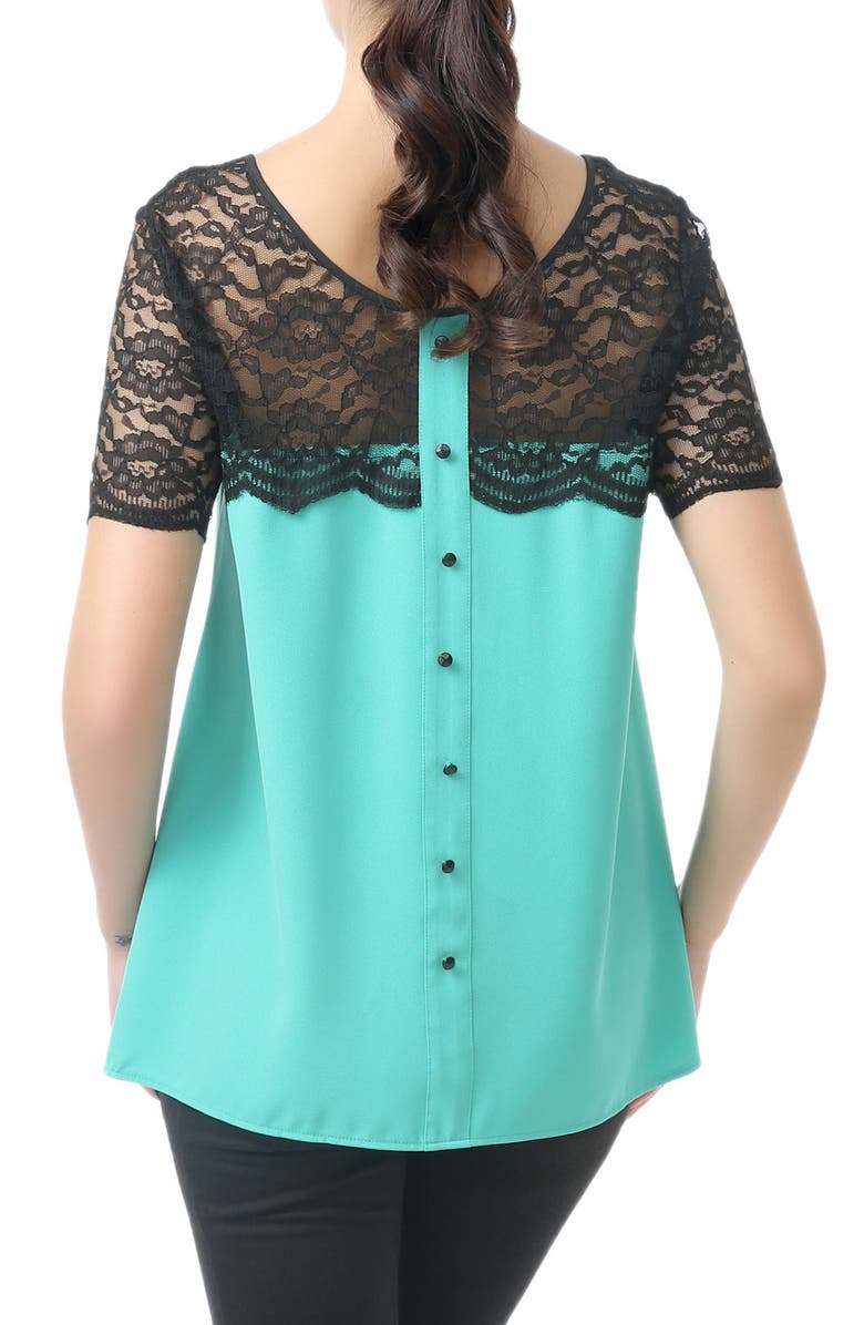 Kimi and Kai Lace Yoke Maternity Blouse, Alternate, color,