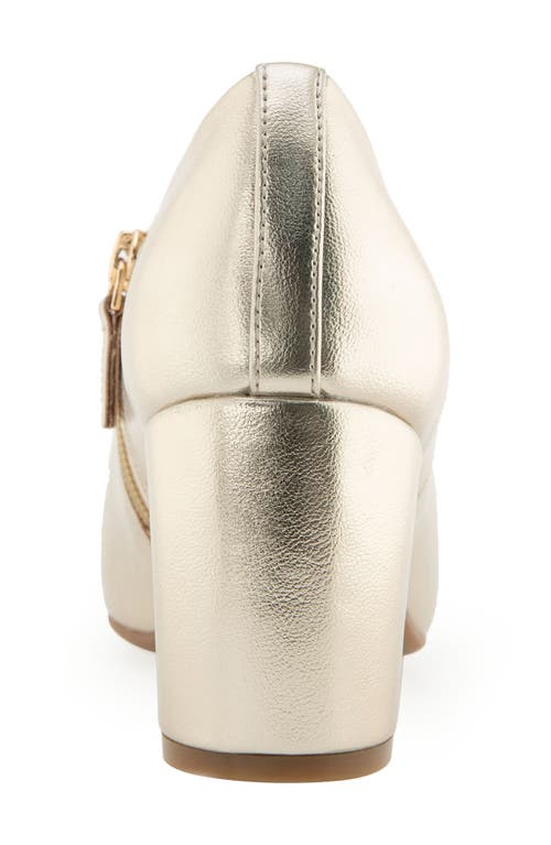 Aerosoles Bree Block Heel Bootie In Gold