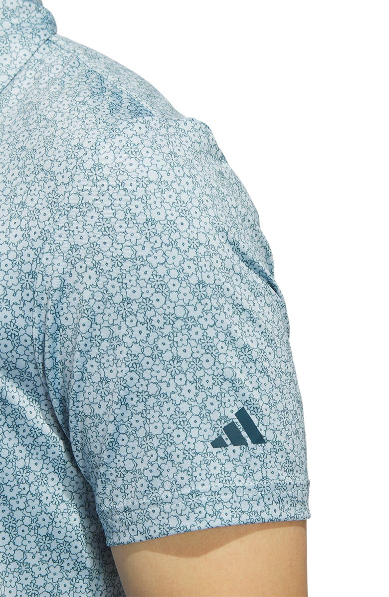 adidas Golf Ultimate365 Floral Print Performance Polo, Alternate, color,