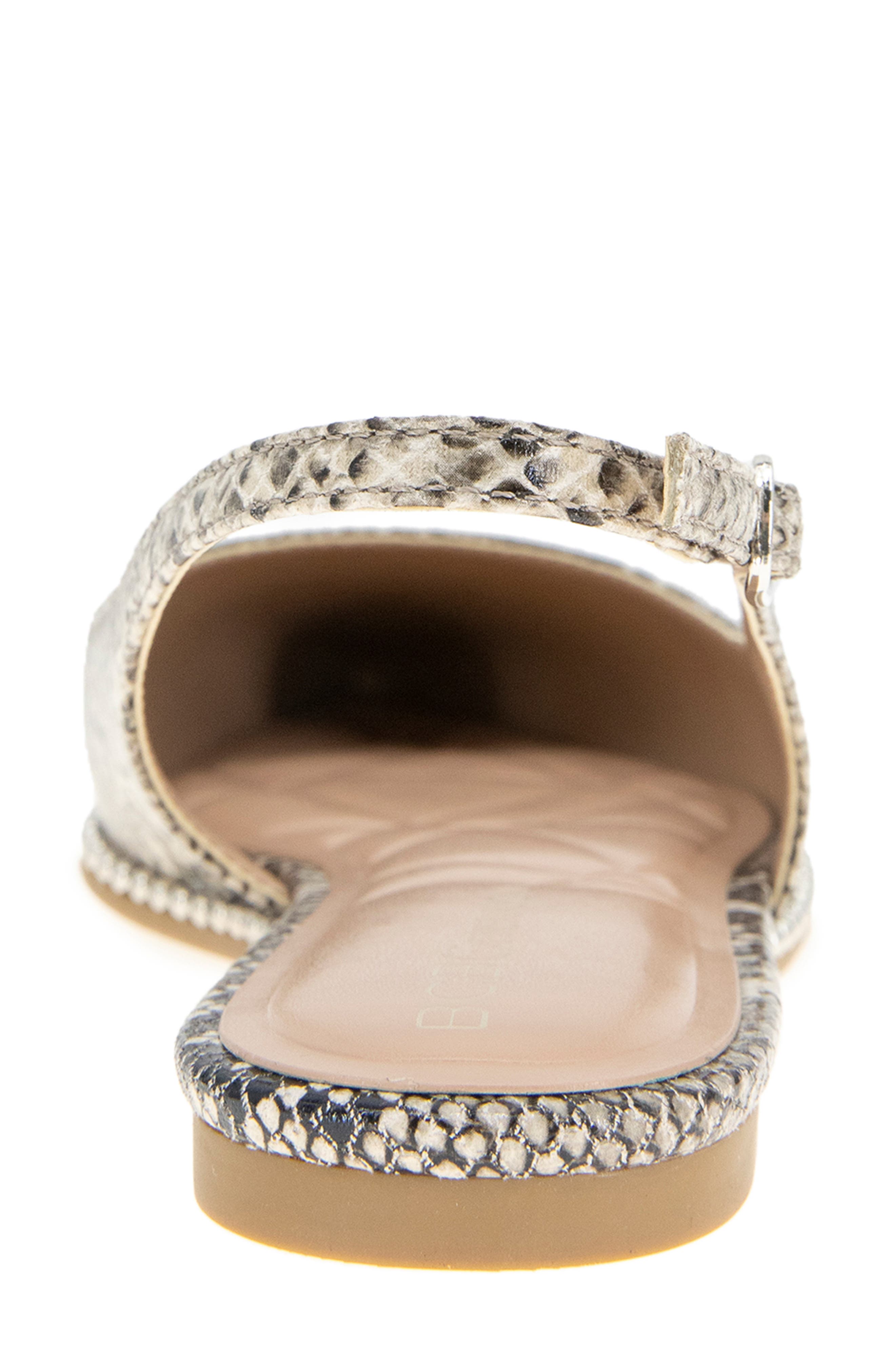 BCBGeneration Valerie Slingback Pointed Toe Flat, Alternate, color, Snake