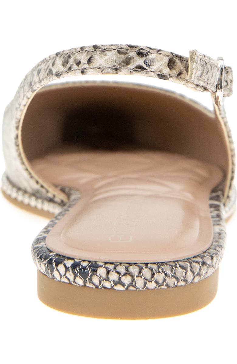 BCBGeneration Valerie Slingback Pointed Toe Flat, Alternate, color, Snake