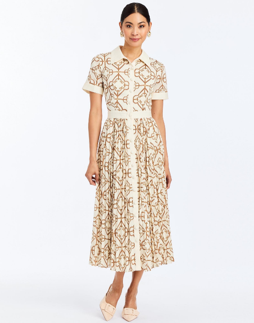 Mestiza New York Billie Collared Shirt Dress In Brown
