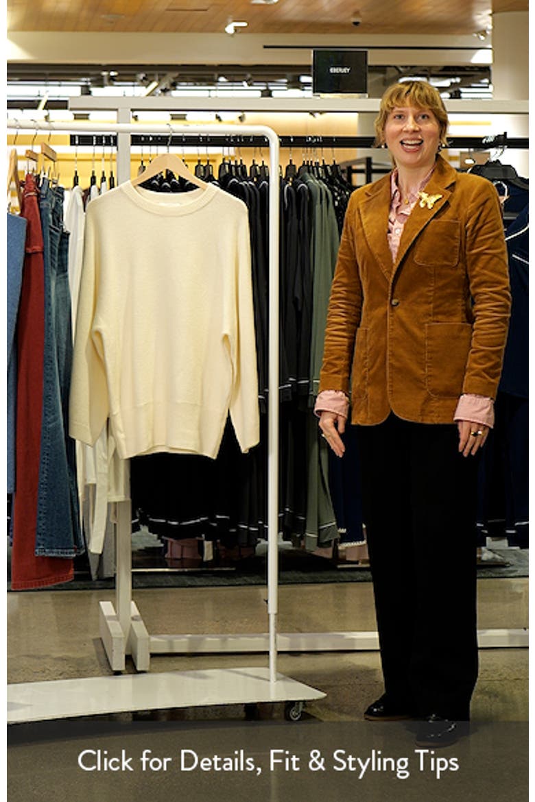 Wide Sleeve Wool & Cashmere Crewneck Sweater video