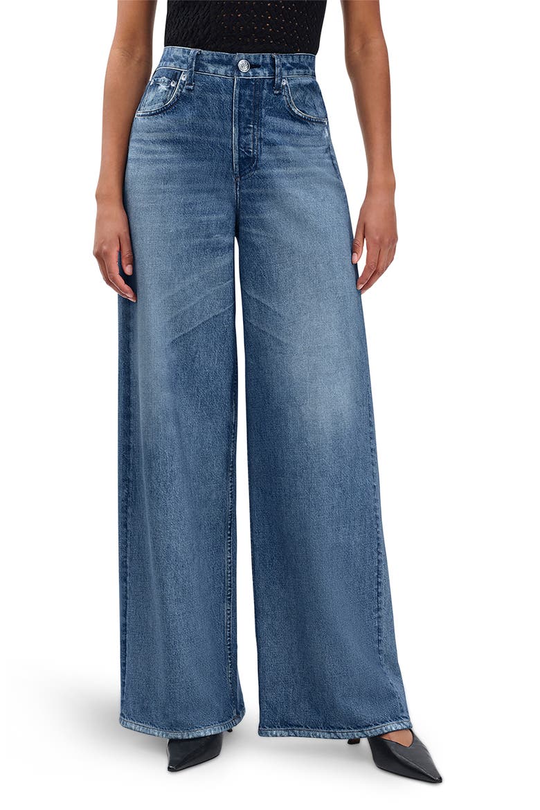 rb Miramar Sofie High Waist Ankle Wide Leg Terry Sweatpant Jeans, Main, color, VENIC