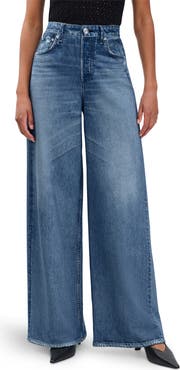 rag & bone rb Miramar Sofie High Waist Ankle Wide Leg Terry Sweatpant Jeans
