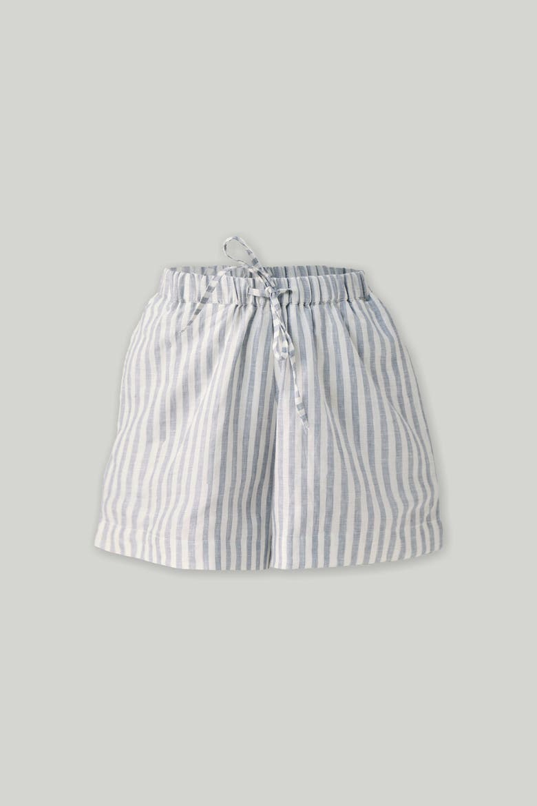Relaxed Fit Striped Shorts, Alternate, color, Striped Linen