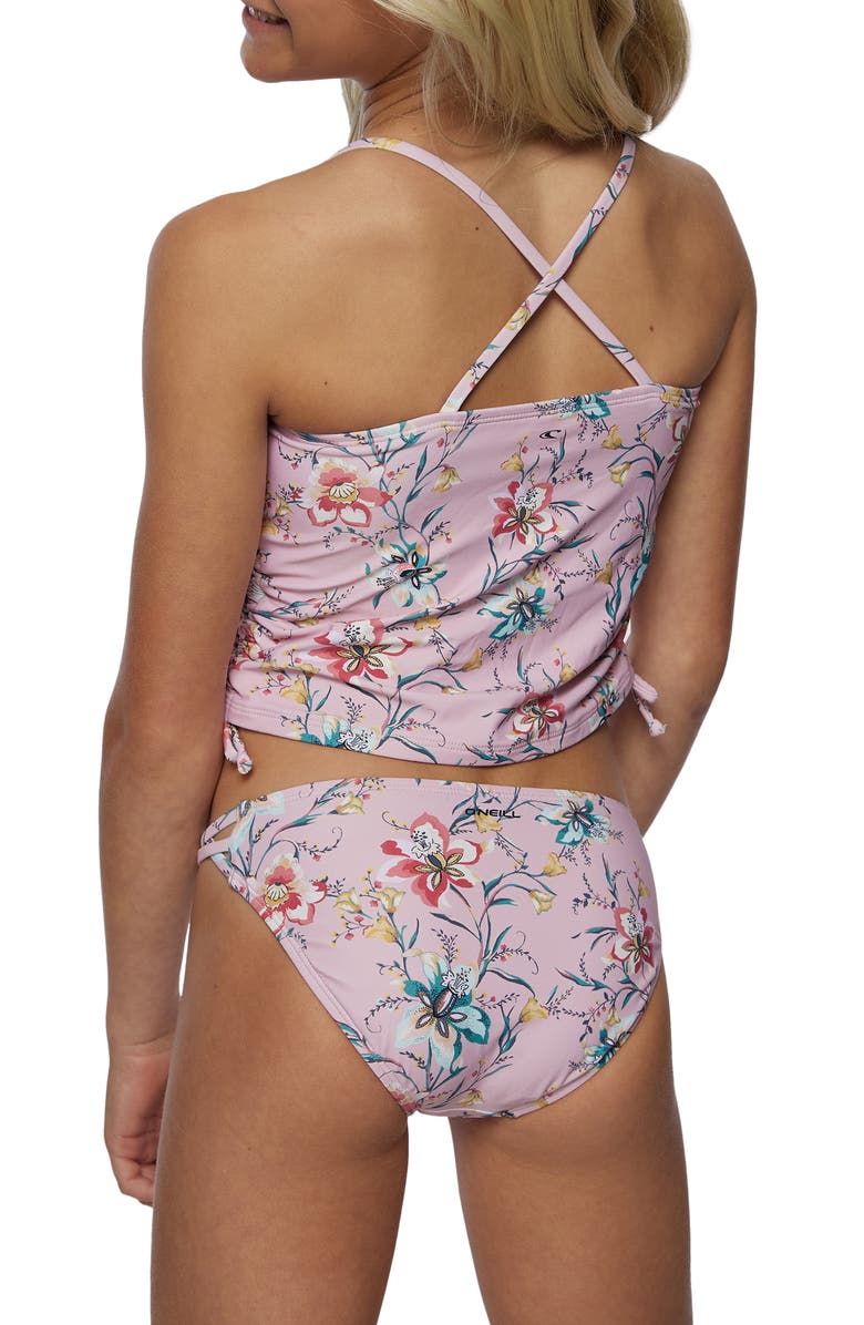 O'Neill Kids' Sydney Floral Print Tankini Two-Piece Swimsuit, Alternate, color, 