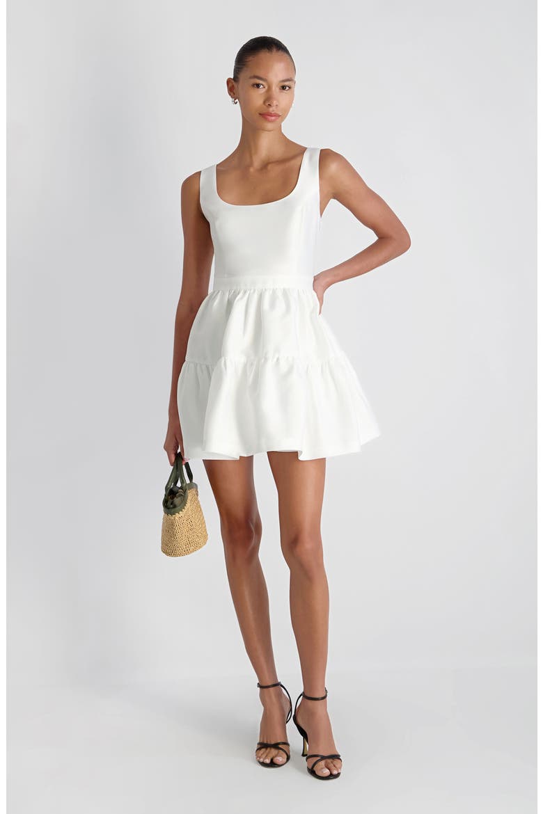 Sleeveless Tiered Ruffle Minidress, Alternate, color, SUMMER WHITE