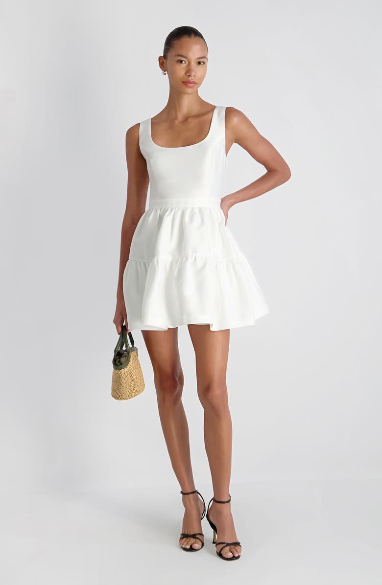 French Connection Sleeveless Tiered Ruffle Minidress, Alternate, color, 10-Summer White