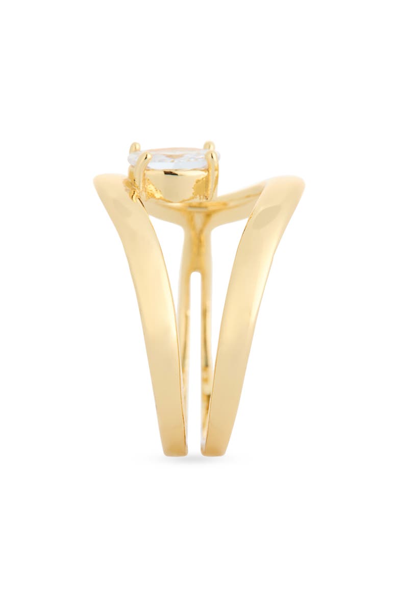 Oval Cubic Zirconia Ring, Alternate, color, CLEAR- GOLD