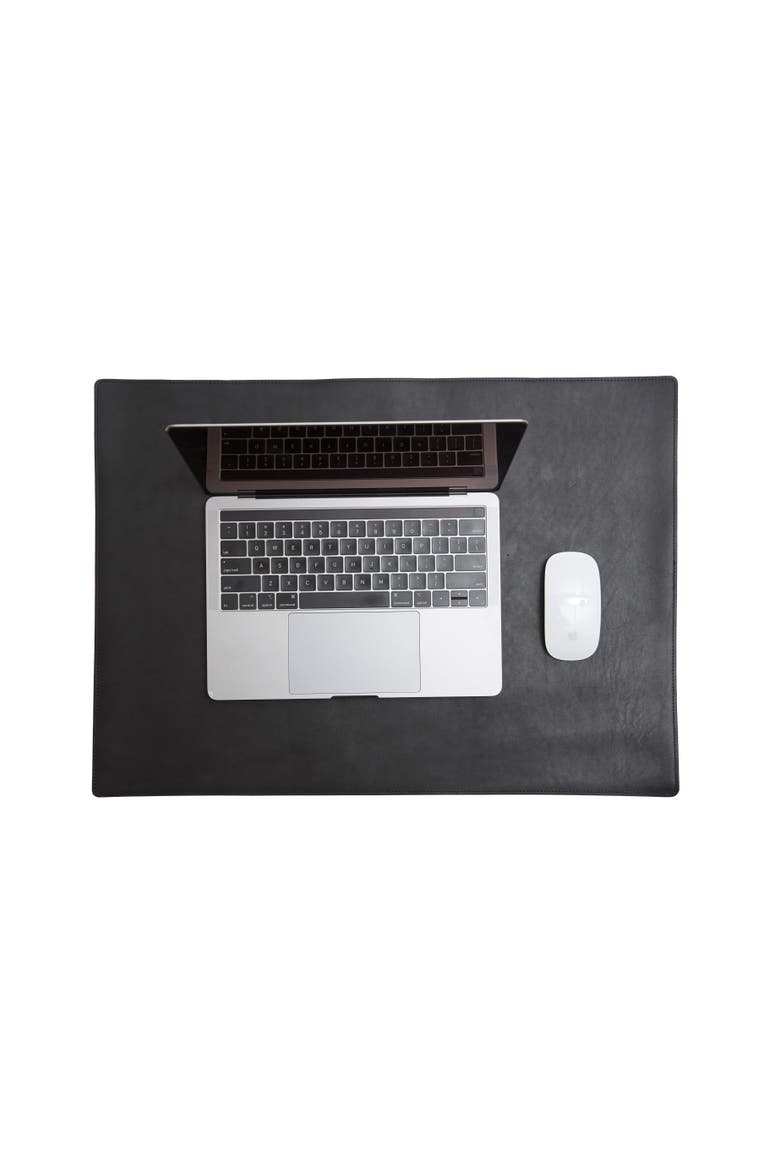 Carter Leather Desk Pad, Main, color, Black