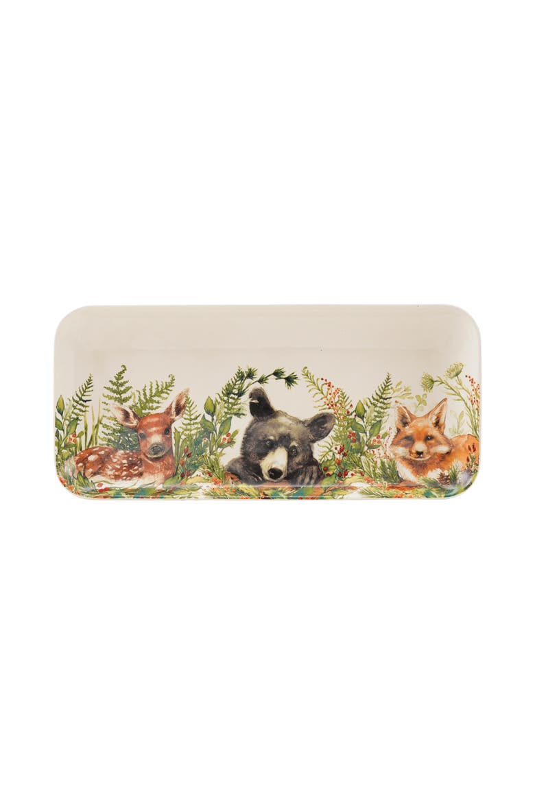 Stoneware Woodland Botanical Platter, Main, color, Multicolor